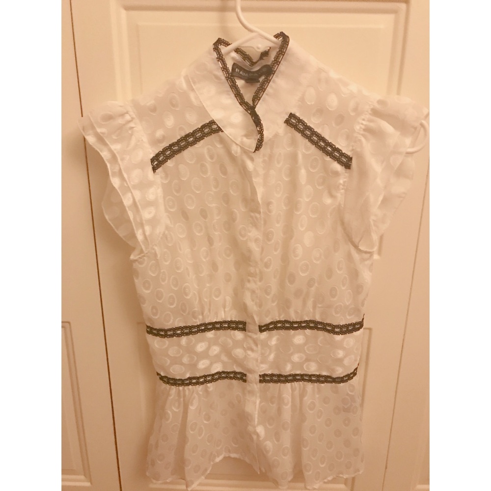 White & Black Blouse 🖤